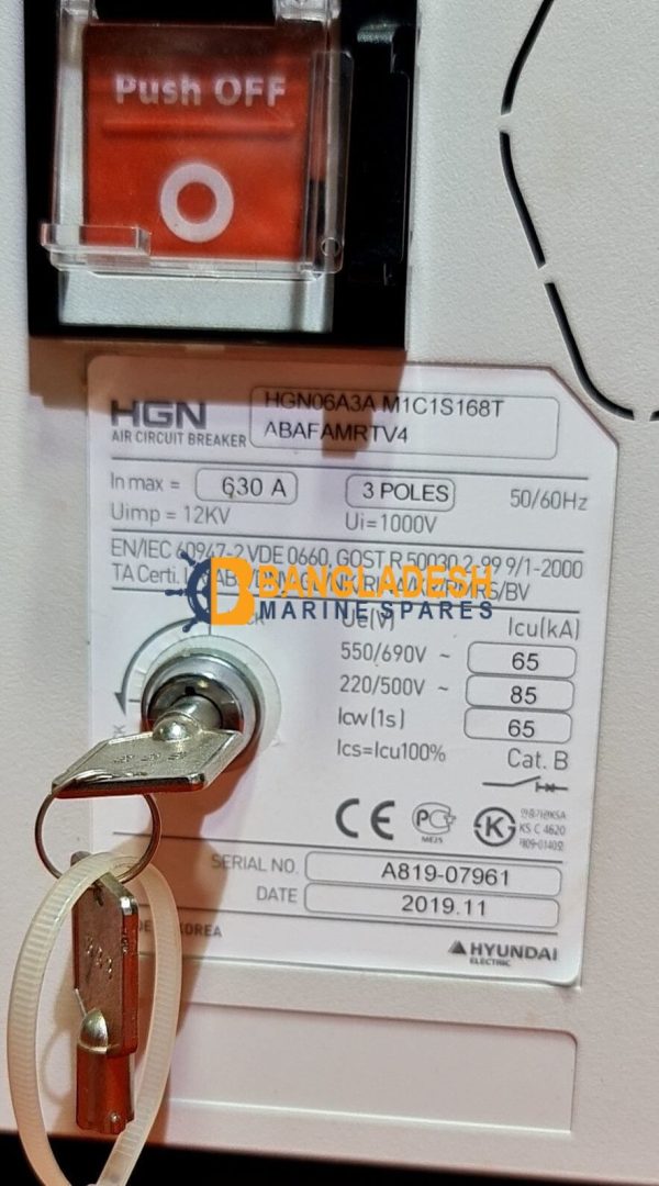 HYUNDAI HGN AIR CIRCUIT BREAKER HGN06A3A M1C1S168T ABAFAMRTV4