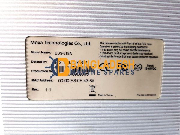 MOXA ETHERDEVICE SWITCH EDS-518A