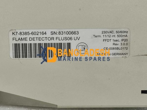 SEAVIS SAACKE FLUS 06 UV FLAME DETECTOR K7-8385-602164