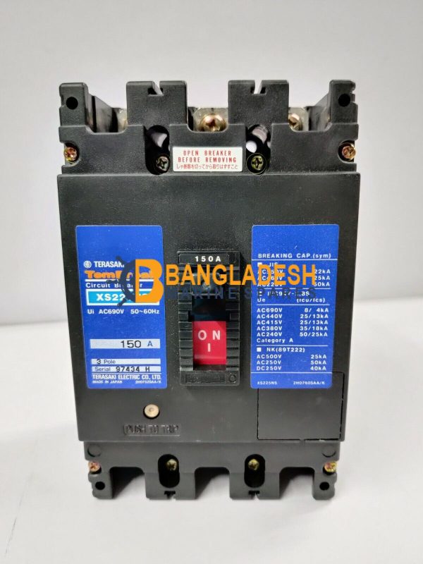 Terasaki TemBreack Circuit Breaker XS225NS 3Pole 150A AC690V 50~60Hz