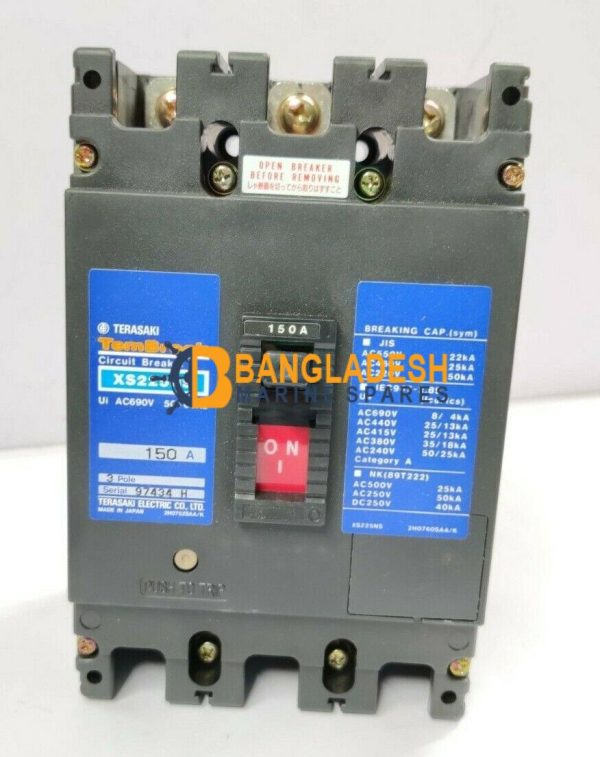 Terasaki TemBreack Circuit Breaker XS225NS 3Pole 150A AC690V 50~60Hz