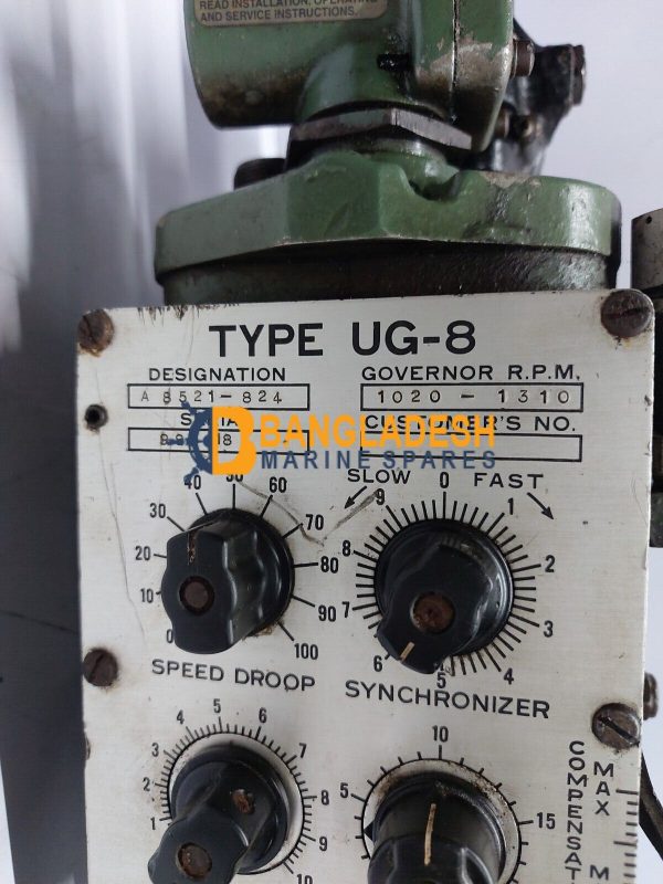 WOODWARD UG-8 P/N A 8521-824 GOVERNOR R.P.M 1020-1310 GOVERNOR